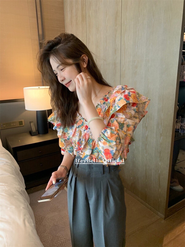 [hey Bella] floral fashion shirt ys1-1603 \ll