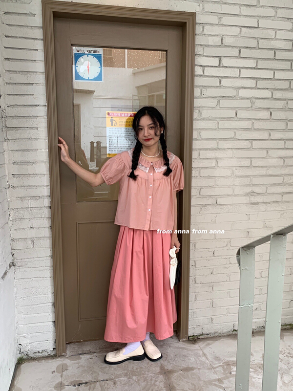 [from Anna] Korean lace versatile fashion shirt 2145\lsw