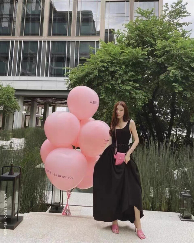 [pepper] fashion round neck sleeveless solid dress 391\pcz