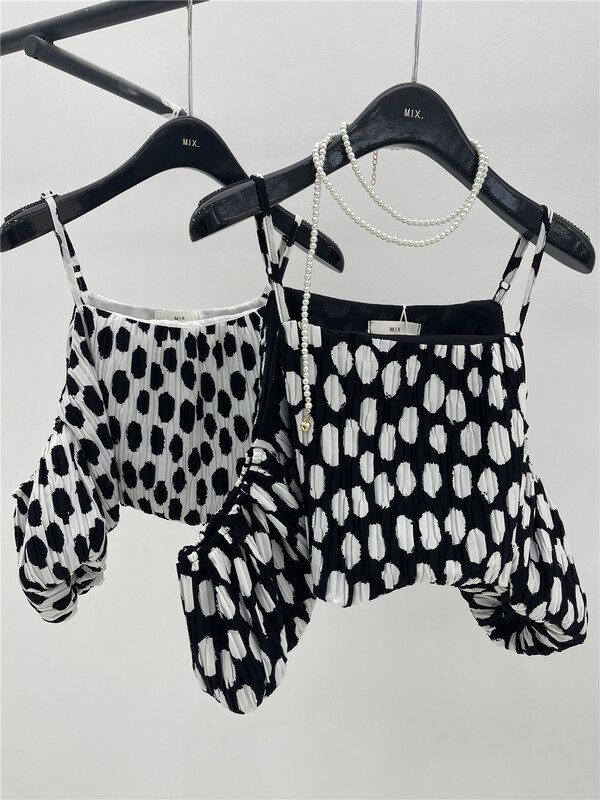 [mix] slim wave Dot Shirt 0268\wtt
