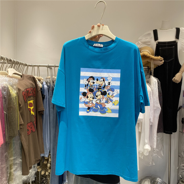 [new time /l&y home] casual simple Mickey print short sleeve T-shirt ys1-1181\xyy