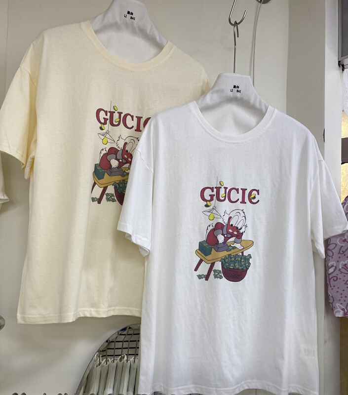 Original price 32.71! [Li Bai] Korean cartoon letters Casual Short Sleeve T-shirt 2610-9\ll