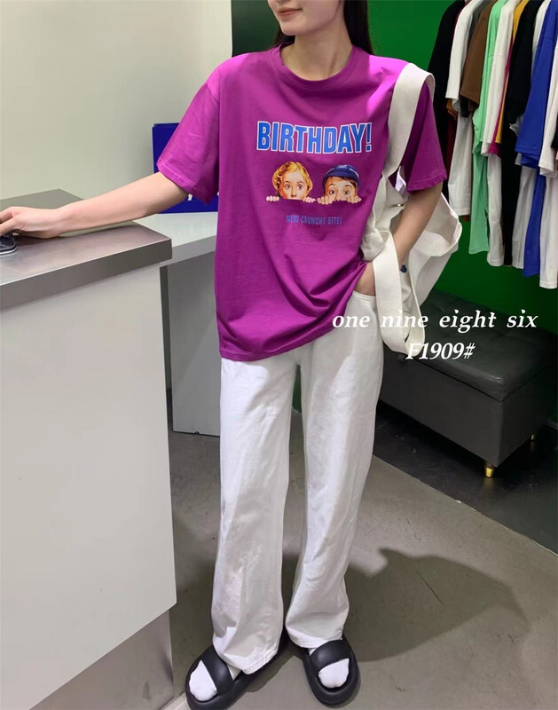 [1986] personalized fashion versatile short sleeve T-shirt 1909\xyy