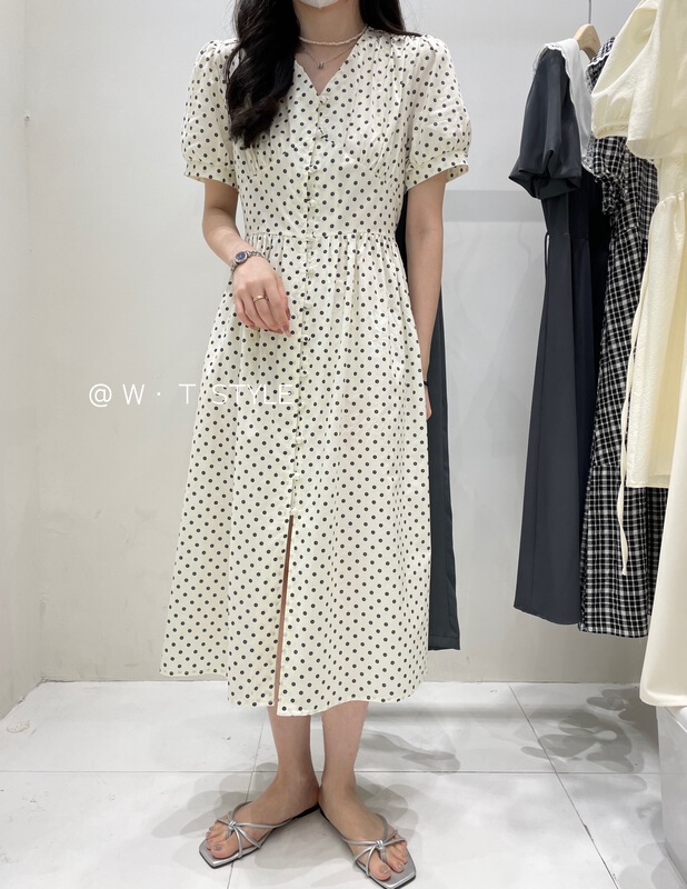 [wt] wave point simple and fresh dress a9062\hbx