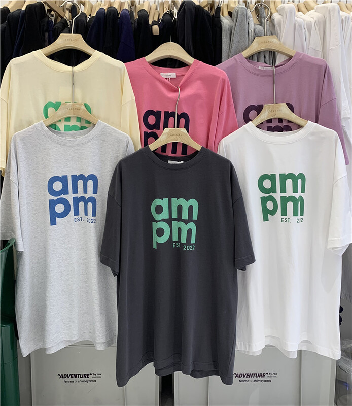 [sanbara] casual fashion letter printed short sleeve T-shirt 9588\lsw