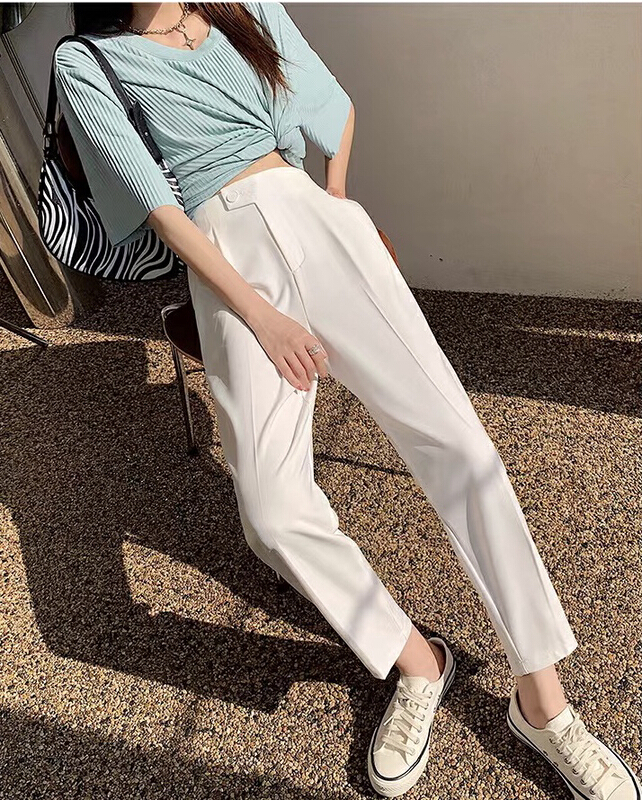 [Kiki studio] comfortable, breathable, clean and versatile pants 6013\hjy