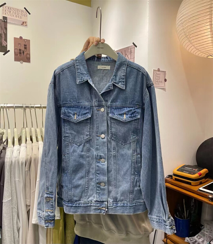 [Zr] temperament Versatile Single breasted denim jacket 9653\xyy