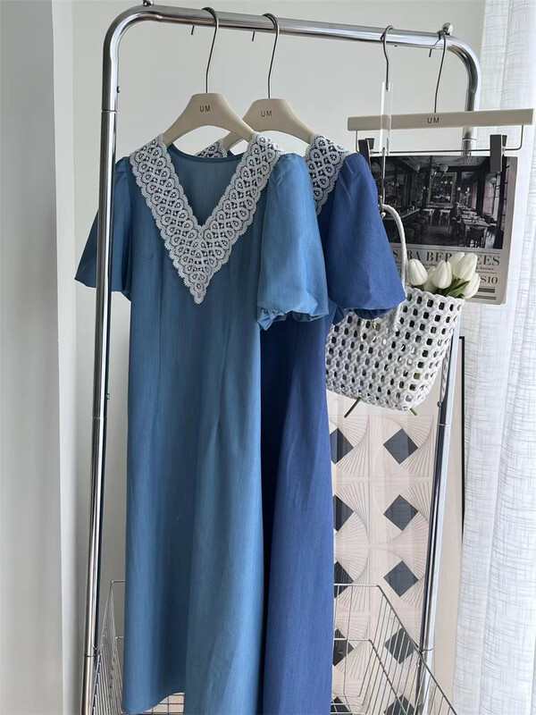 [um micron] temperament Han Shu V-neck dress (skirt only) 66519\hjy