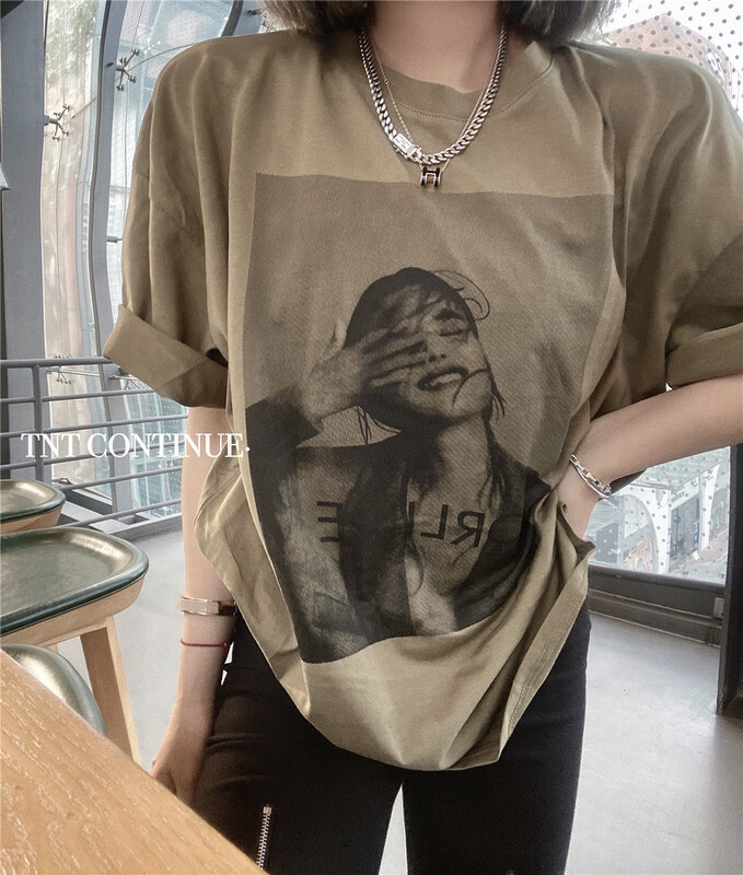 [TNT continue] round neck portrait comfortable short sleeve T-shirt 305\l