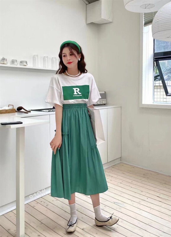 [thousands of products] temperament Han Shu high waist skirt 810\hjy