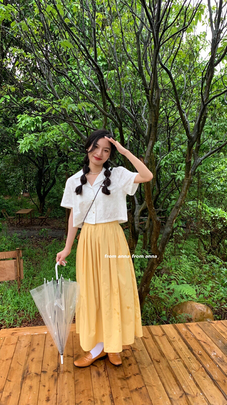 [from Anna] Vintage embroidery jacquard design shirt 2157\lsw