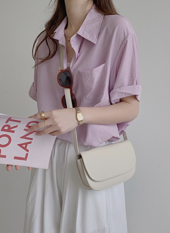 [ange run] Korean style versatile loose thin western style casual shirt 10128\zjy