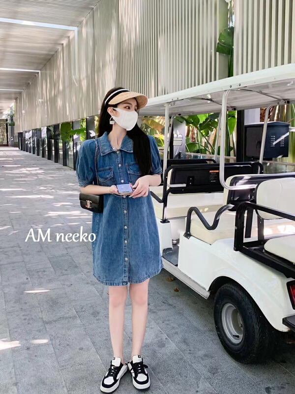 New year in early spring! [neeko] Korean denim dress s2153\xyy