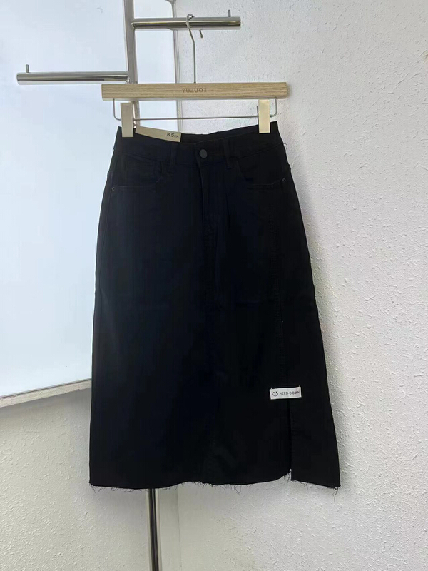 Original price 28.20! [okd] Korean slim wash cotton denim skirt ys2-909\zxl
