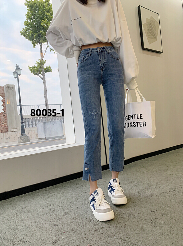 New year in early spring! [Mina] fashionable cotton elastic comfortable jeans 80035\lsw