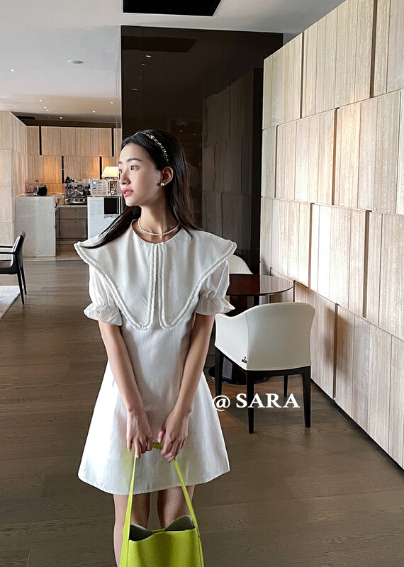 In early summer! [Sara] sweet temperament large lapel design dress 88851\lwy