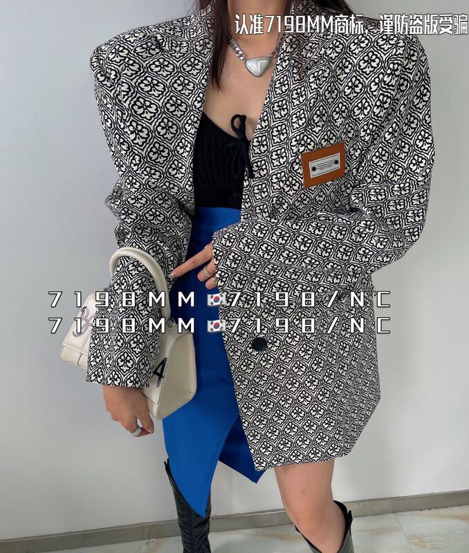 [7198] modern retro flower label suit 1306-1\y