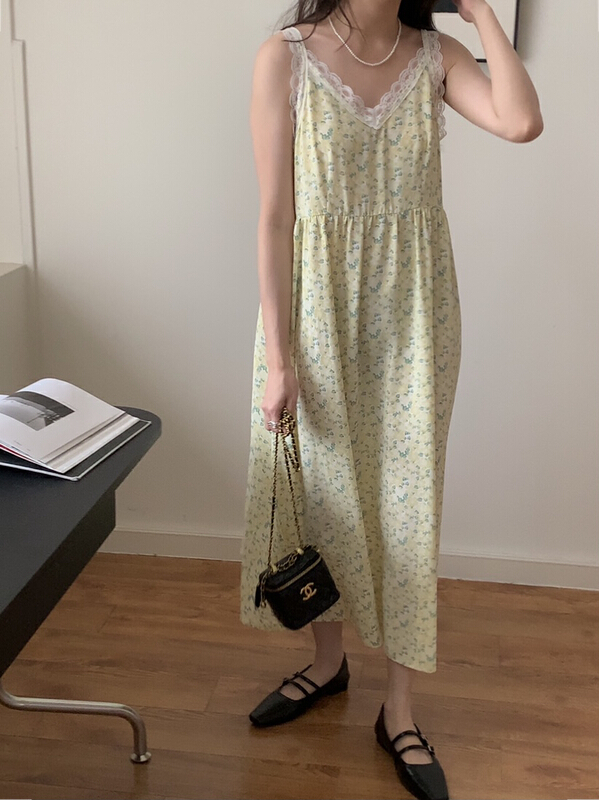 [Gabrielle] Lace Floral Dress b2307\zxl
