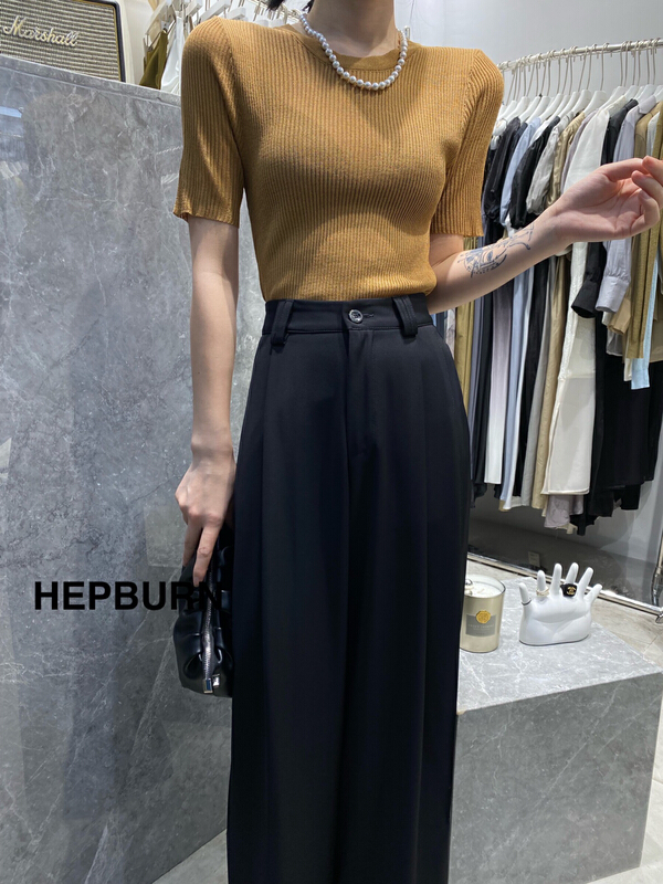 [Hepburn] big brand advanced simple and comfortable versatile shirt 58137\l