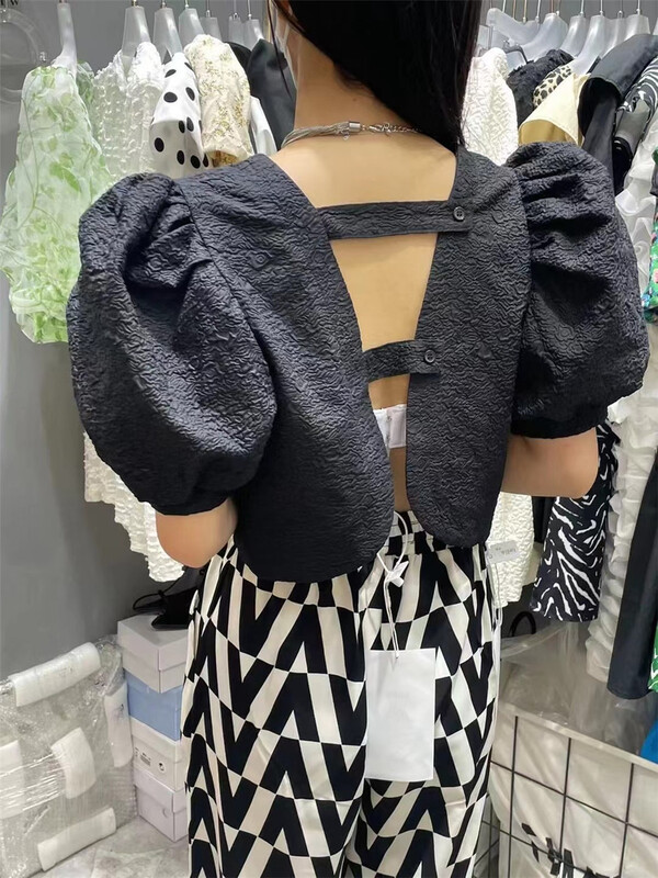[Bella Bella] solid short sleeve pullover shirt 8174\wtt