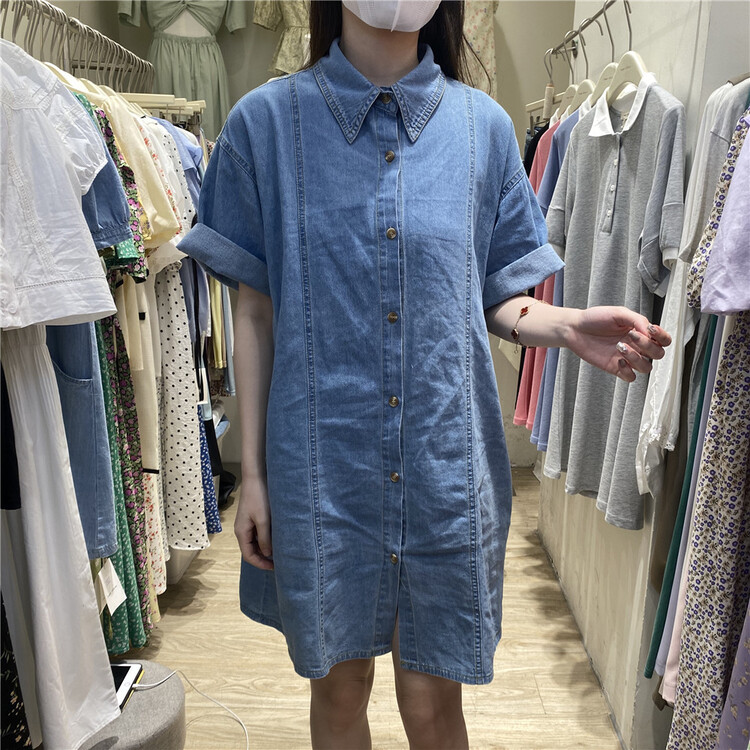 [sugar offices] Korean casual denim shirt dress 1212\hbx