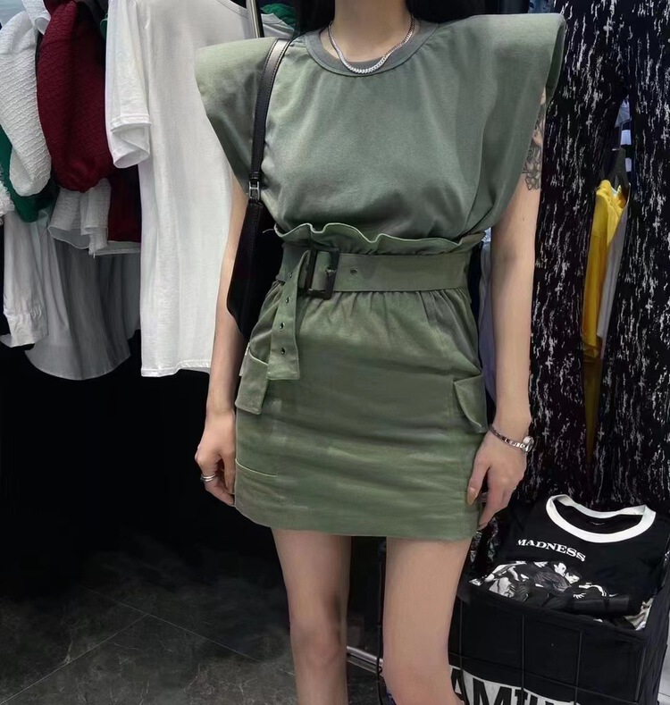 [x.xan] fashionable and simple shoulder padded vest / sling 7181\pcz
