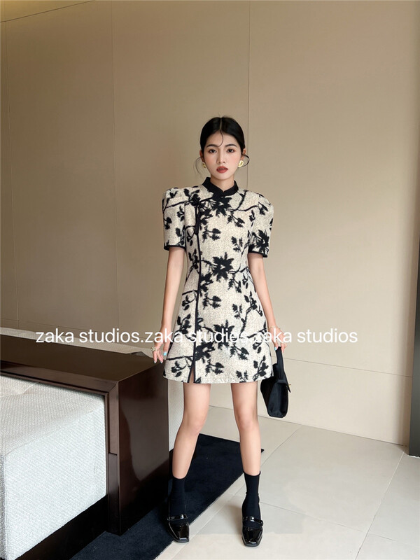 [Zaka] French style retro Jacquard Dress z58311\ll