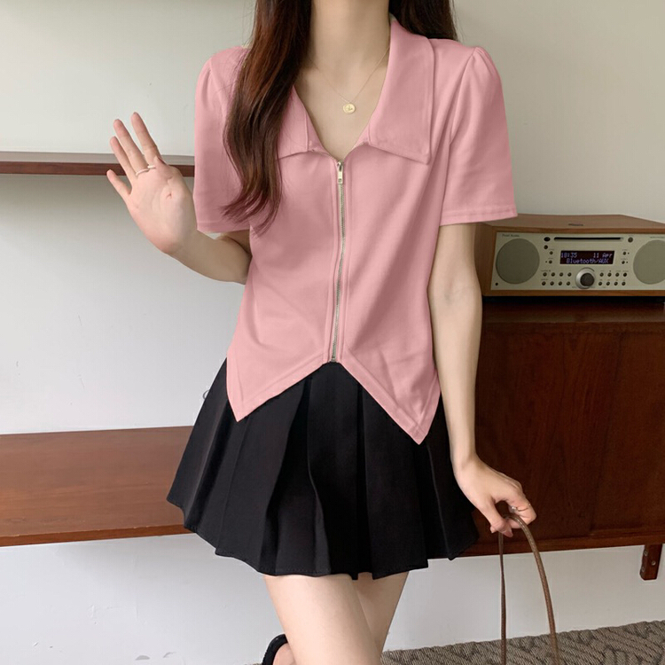 [f · P] fresh and simple bubble sleeve irregular shirt 11122\hbx