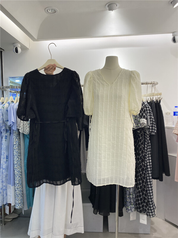 [linkayi] Han Shu V-neck straight dress ys2-901\hjy