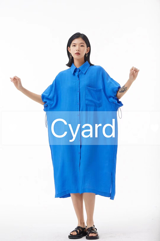 [cyard] Korean sleeve drawstring single breasted dress 85161\l