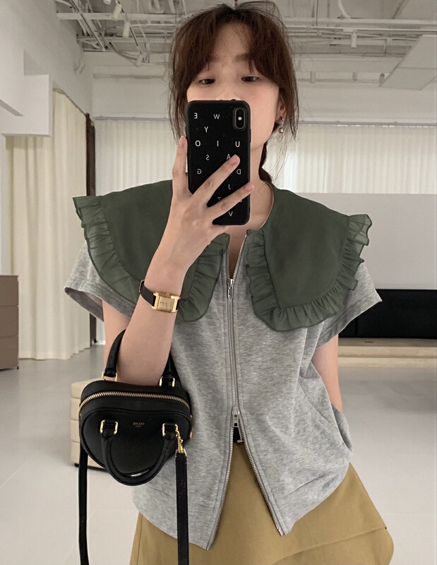 [wgwe] advanced Ruffle large lapel heavy industry shirt 1967\pcz