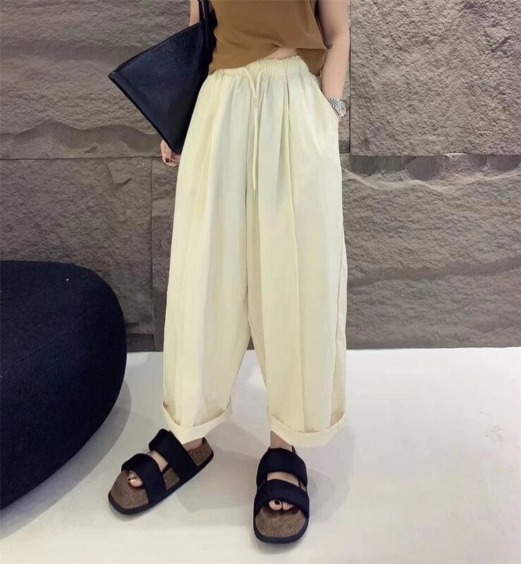 [starting point] drawstring Japanese simple casual pants 2710\l