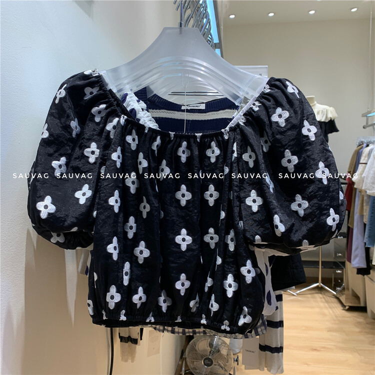 [sauvag] Korean fresh short shirt 239\zjy