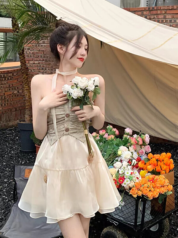 [are studio] design sense Strapless patchwork dress (with detachable shoulder strap and tie) 81369\zxx