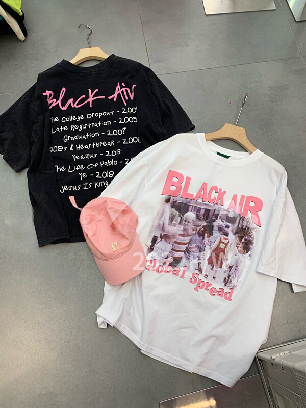 [Shanzhu] retro American AB face spray printed short sleeve T-shirt 280\xyy