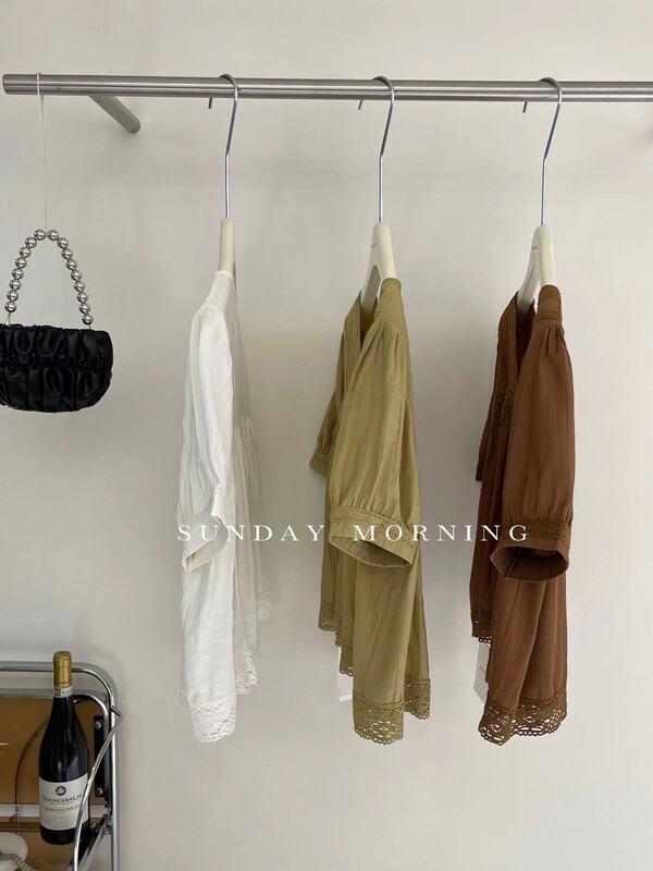 [Sunday morning] Korean V-neck simple shirt ys1-6720\zjy