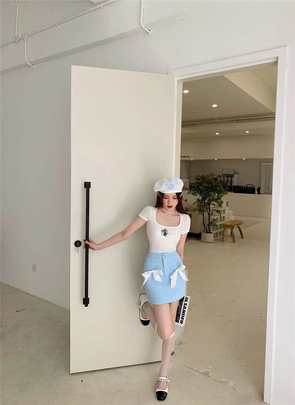 In early summer! [rich people] personalized floret print short slim fitting shirt 2202-48\pcz