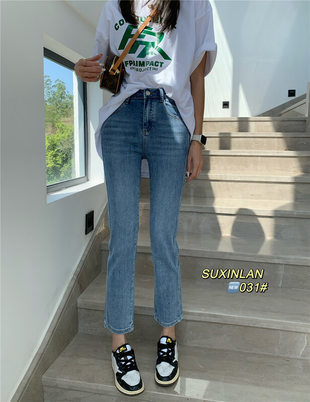 Summer new! [suxinlan] small straight baggy jeans ys1-031\lsl