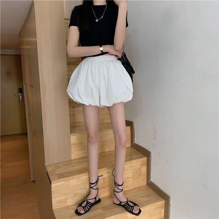 [queen] elastic waist puffy lantern casual shorts a19130\ozq