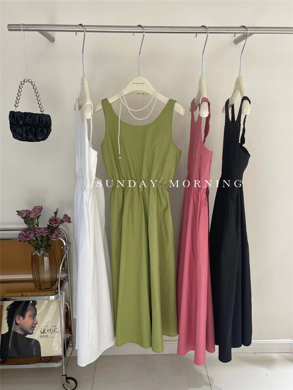 [Sunday morning] Korean design backless vest dress ys1-9179\zjy