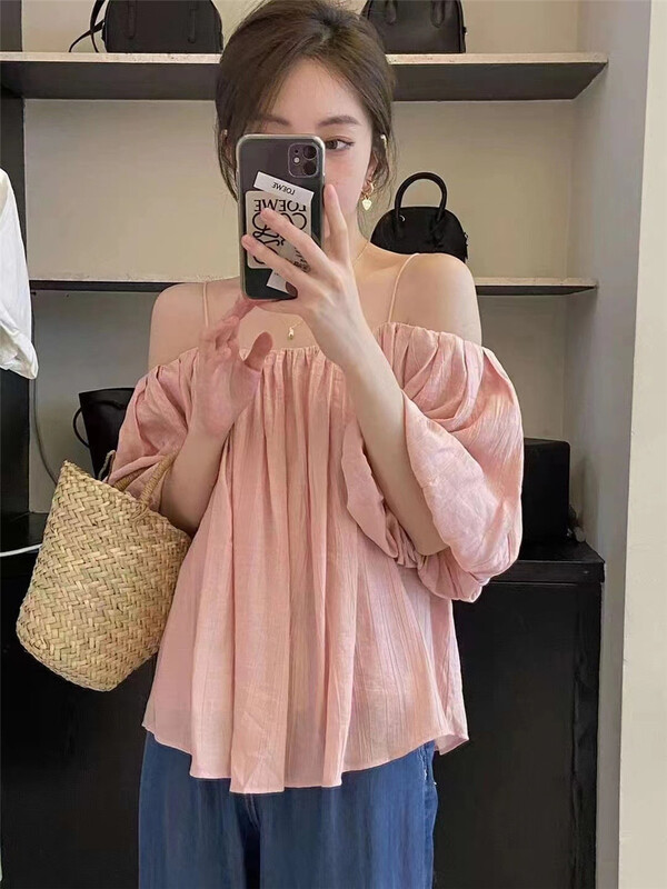 [hi] Korean sweet suspender shirt 5286\hjy