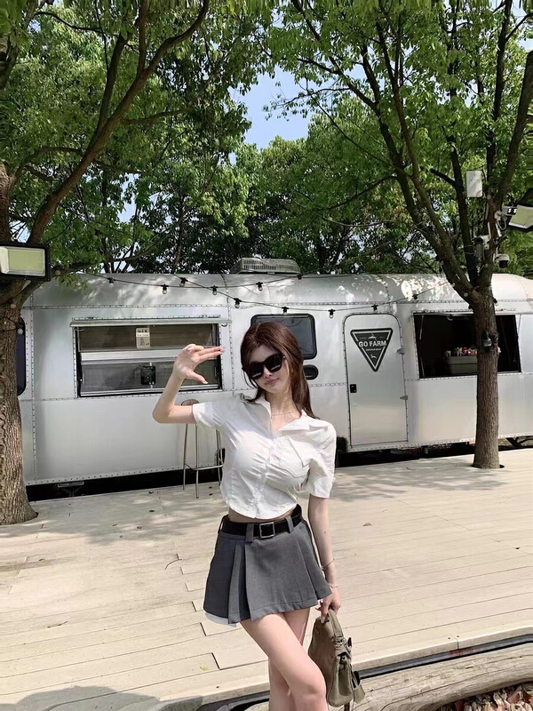 [Hello Miss] pure style slim shirt (excluding matching) 81119\pcz