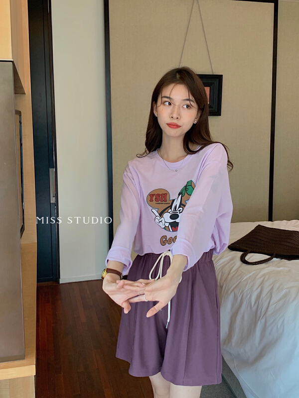 [miss miss home] Mickey patterned casual sunscreen shirt y8836