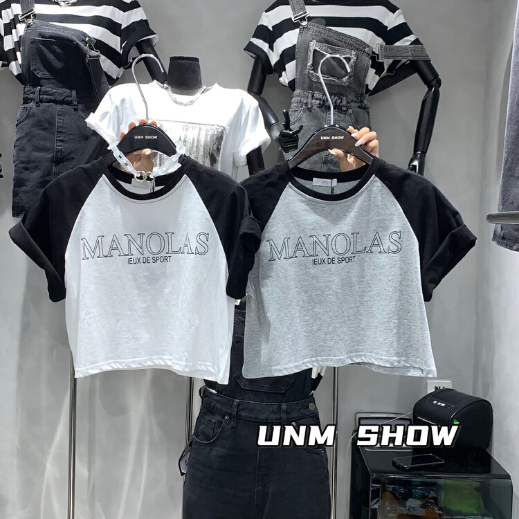 [unm-show] design sense fashion niche short sleeve T-shirt 6231\wtt