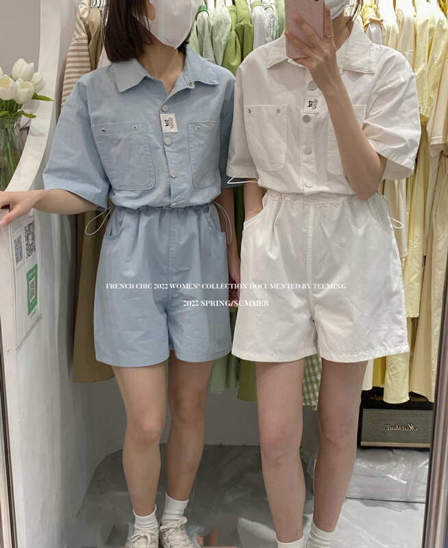 [teem ing] ins tooling style candy color Jumpsuit 22t338\hjy