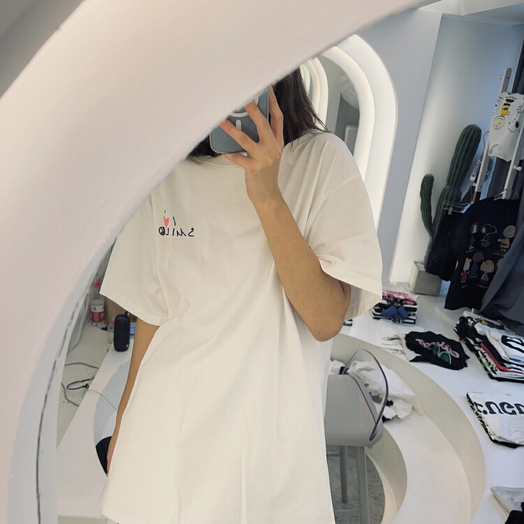 [Qianxi 88 store] loose fitting Pullover short sleeve T-shirt ys1-386\xyy