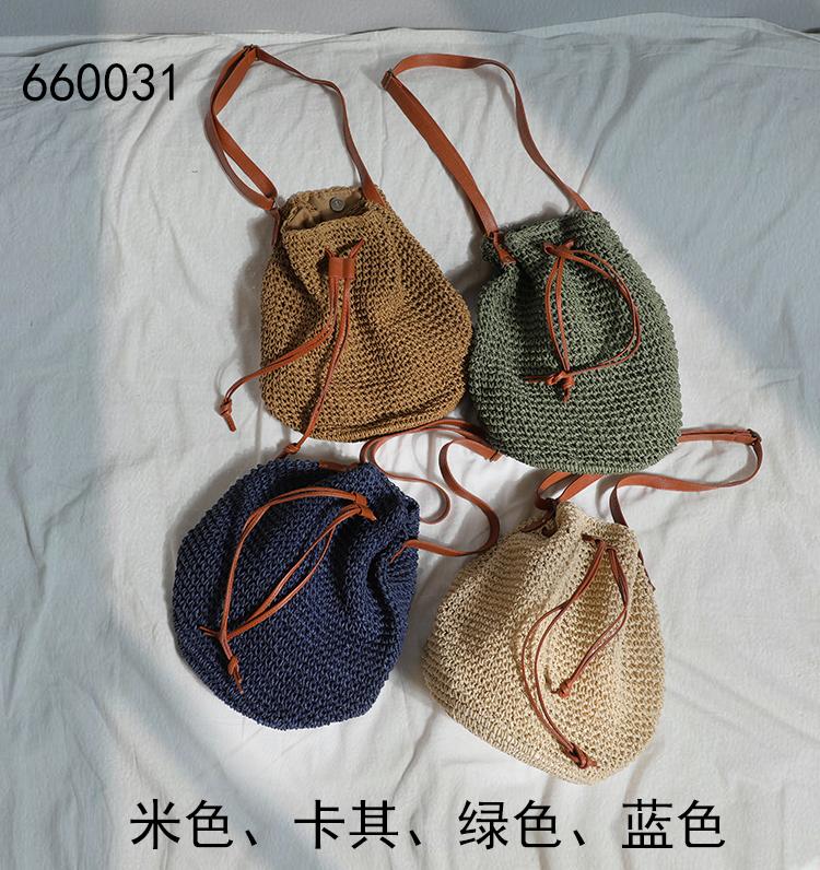[original three element clothes] simple vacation straw single shoulder bag 660031