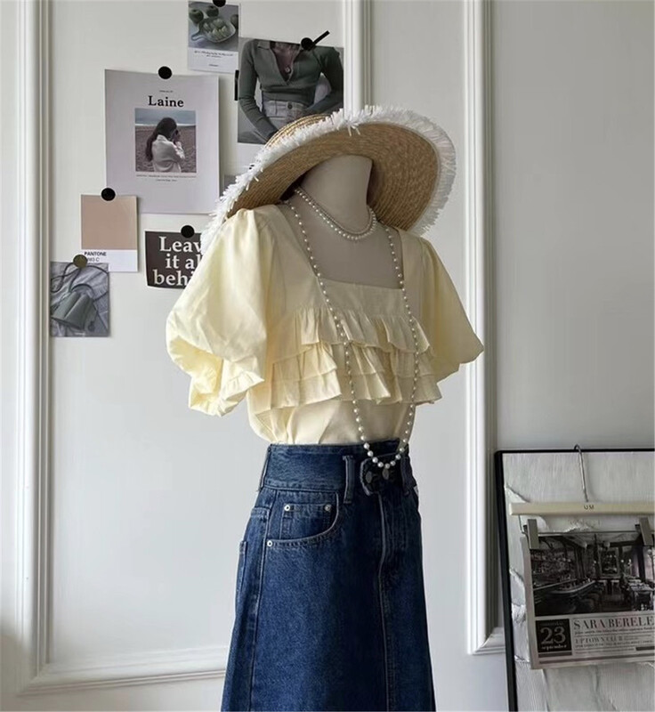 [um micron] Korean Ruffle shirt 66356\hjy