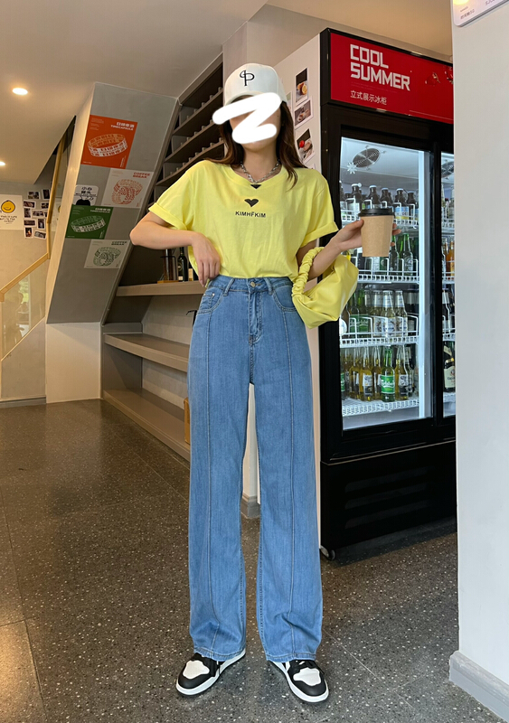[en Xi'er] straight skinny versatile jeans kb2091\l