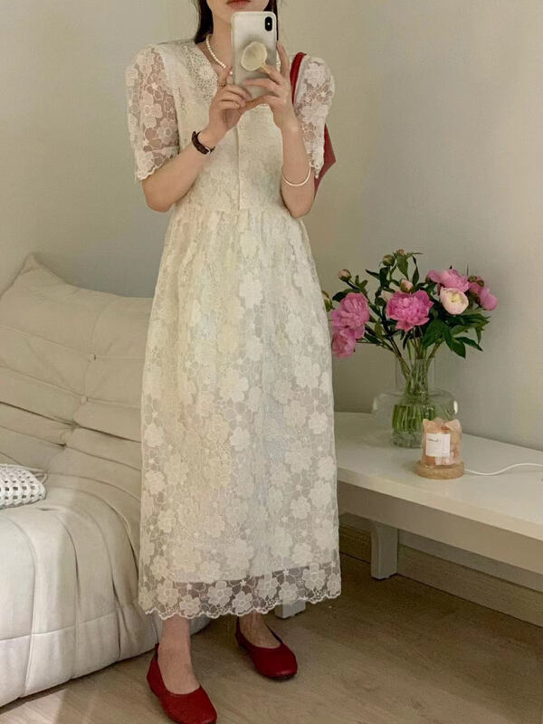 [RS] elegant lace patchwork dress dh1108\xyy